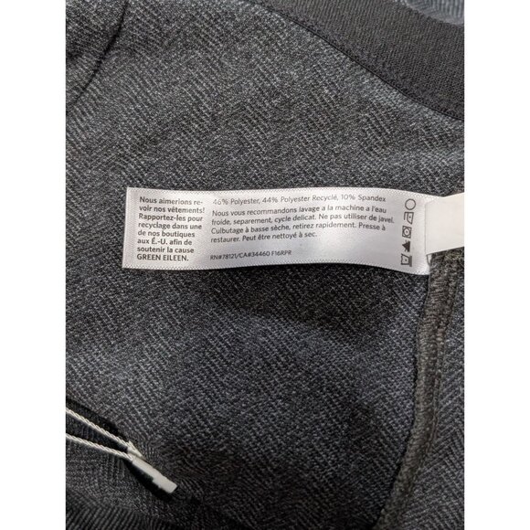 Nwt Eileen Fisher Charcoal Gray Herringbone Tweed Leggings 1X Polyester Stretch - Picture 9 of 15